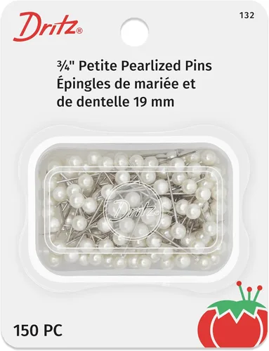 Vista 6 de Dritz 68-9 pines perlados, largos, blancos, 1-1/2 pulgadas (100 unidades)
