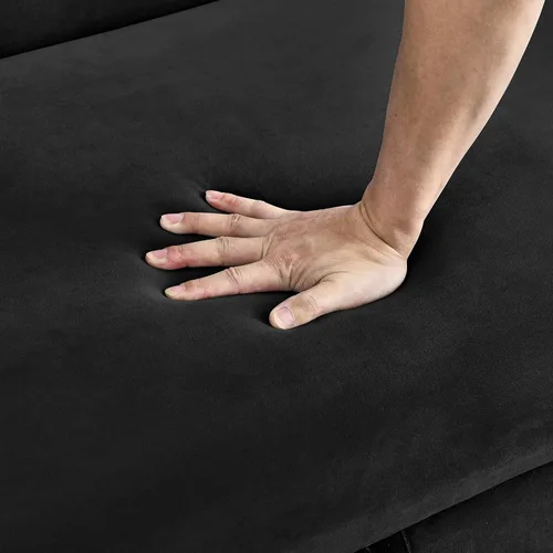 Vista 8 de Holaki Sofá cama convertible de terciopelo de 55 pulgadas, sofá biplaza tapizado de terciopelo moderno, sofá cama extraíble con respaldo ajustable