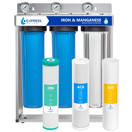 Vista 10 de Express Water Juego de filtros antiincrustaciones para toda la casa, kit de repuesto de acondicionador de agua de filtración de 3 etapas