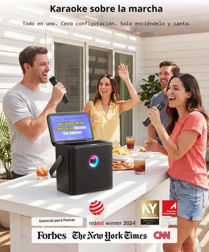 Vista 2 de Máquina de Karaoke Ikarao para Adultos, con Pantalla de Visualización de Letras, Tablet de Karaoke de 32GB, 2 Micrófonos Inalámbricos, Altavoz