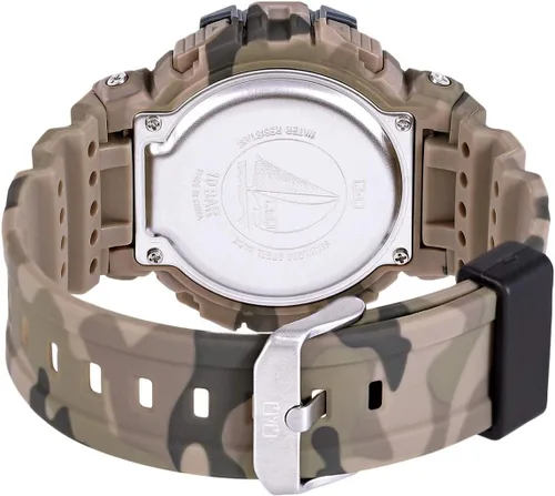 Vista 2 de Q&Q Reloj deportivo con cronógrafo digital grande para hombre, 5 alarmas