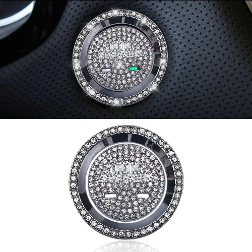 Vista 7 de 2 piezas de adornos brillantes para perillas de control central y multimedia, compatibles con Cadillac CT5 CT4, adhesivo para accesorio