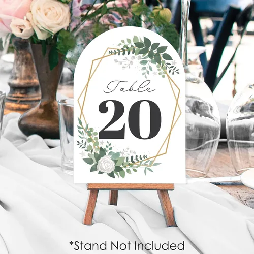 Vista 3 de Big Dot of Happiness Tarjetas de números de mesa boho – Tarjetas de doble cara de 5 x 7 pulgadas, tarjetas de boda, recepción, fiesta, eventos