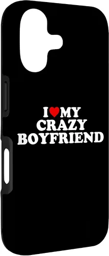 Vista 3 de I Love My Crazy Boyfriend BF - Red Heart Case for iPhone 17
