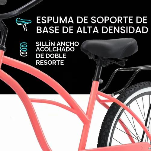 Vista 4 de sixthreezero Around The Block - Bicicleta de playa para mujer