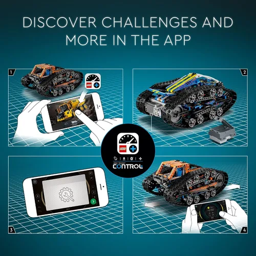 Vista 5 de Lego Technic - Vehículo de transformación controlado por aplicación 42140, auto de control remoto todoterreno, kit de construcción de automóvil que