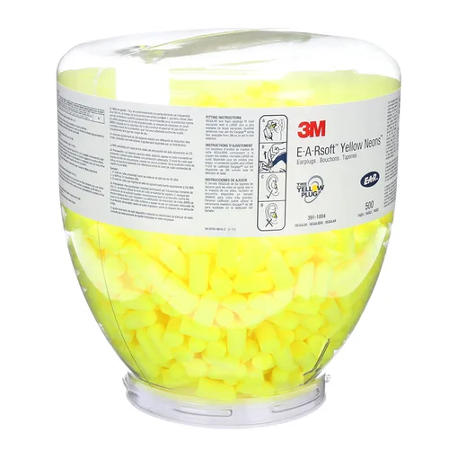 Vista 2 de 3.3 yard ocs1140 oreja suave amarillo Neons tapones para los oídos Recambio (caja de 500)