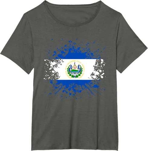Vista 9 de Camiseta Salvador Patrimonio de la Familia Salvadoreña País Bandera de El Salvador, Negro