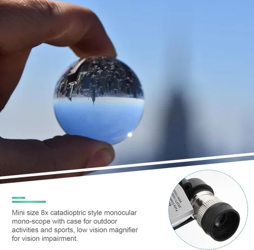 Vista 5 de ULTECHNOVO Telescopio monocular compacto, microscopio de bolsillo, Mini lupa monocular de mano, telescopios portátiles de bolsillo Mono-Scope
