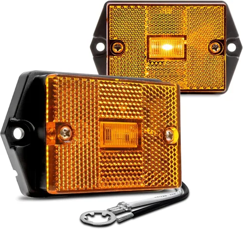 Vista 18 de TRUE MODS - Luz de marcador lateral LED ámbar [certificado DOT] [IP67 resistente al agua] [reflector integrado] para remolques de lanchas