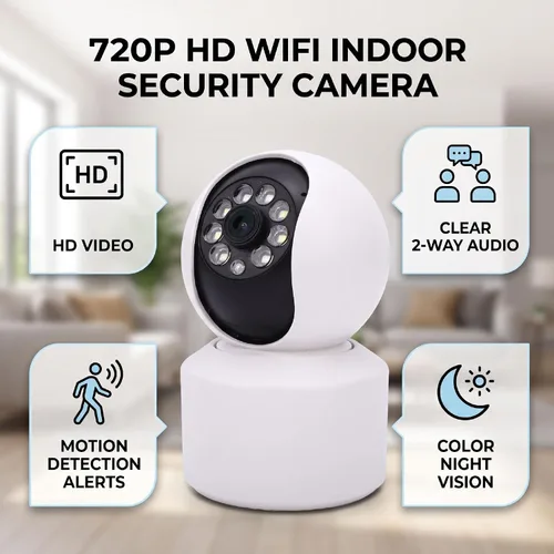 Vista 4 de Indoor Security Camera, 720P HD WiFi Home & Pet Camera