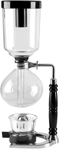 Vista 11 de JITEM Cafetera Syphon Cafetera de estilo japonés al vacío de vidrio sifón percoladores 3-5 tazas de vidrio de mesa de sifón cafetera para café o té