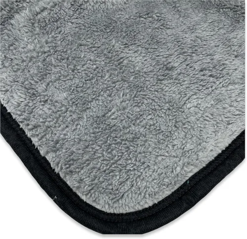 Vista 4 de Southwest Design 16112 - Manta con forro de sherpa (estampado navajo), color negro y gris