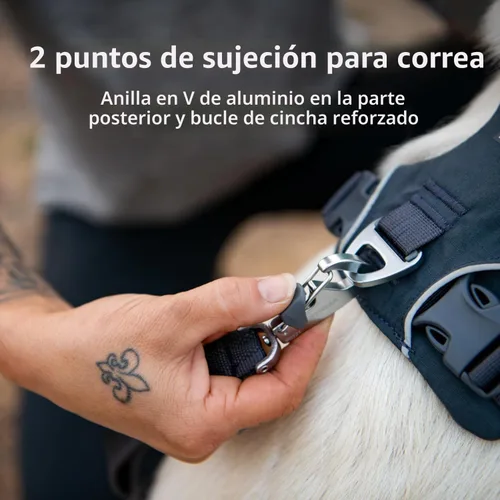 Vista 6 de Ruffwear, Front Range - Arnés reflectante para perro, suave y acolchado, de uso diario, con doble clip para correa, ajustable, ligero, para caminar
