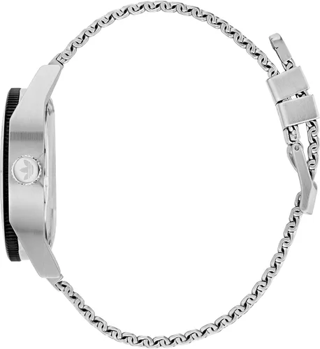 Vista 3 de adidas Reloj unisex de malla en tono plateado (Modelo AOFH220052I), Plateado