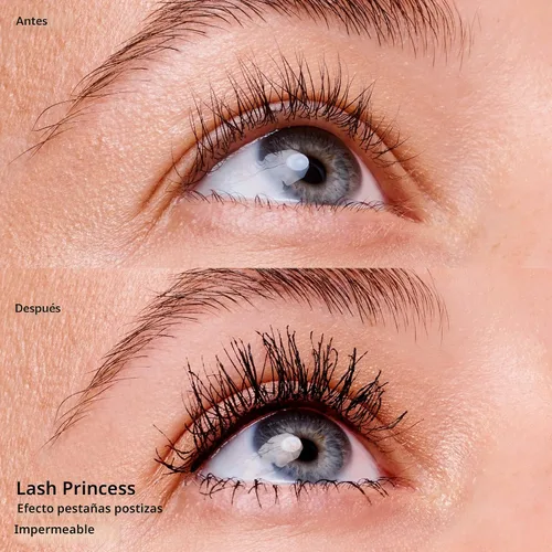 Vista 5 de Máscara de pestañas con efecto de pestañas falsas Lash Princess, Máscara de pestañas impermeable Lash Princess, Máscara de pestañas con volumen
