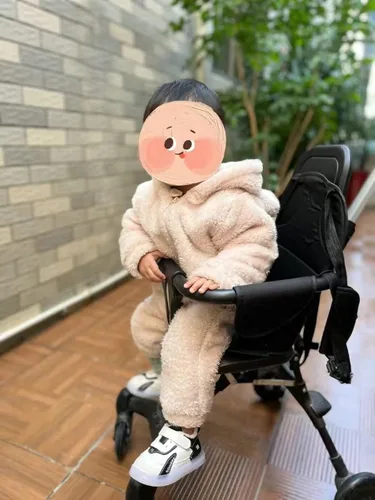 Vista 2 de Mono con forro polar para bebé recién nacido, overol cálido con capucha para bebé