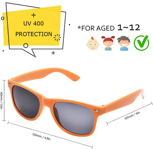 Vista 6 de SUNOVELTIES Paquete de 12 lentes de sol retro neón para niños pequeños, diseño de corazón clásico, a granel, regalos de fiesta para niños y niñas