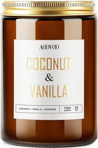 Vista 24 de AOOVOO Velas de canela de manzana, velas perfumadas de 22 onzas, vela de aromaterapia, vela de soja para el hogar perfumada