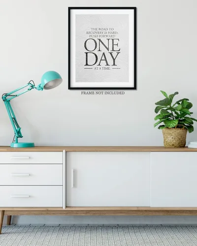 Vista 4 de Govivo Sobrio - Regalos de recuperación para hombres y mujeres - Arte de pared sobriedad - Decoración de habitación de aliento de recuperación