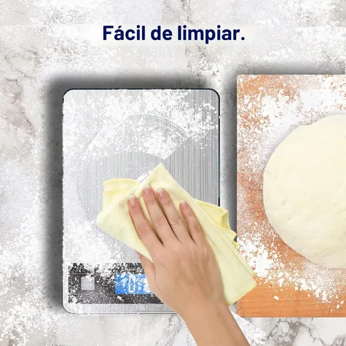 Vista 6 de hito Báscula de cocina digital de 33 libras, recargable, resistente al agua, peso gramos y onzas, 1 g/0.1 oz, precisa, para pérdida de peso, cocinar