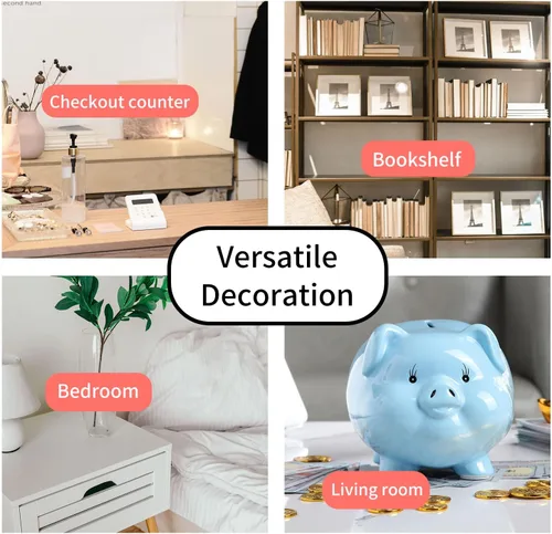 Vista 8 de Alcancía de cerdo de cerámica para niños, banco de dinero para adultos, Gilrs Alcancias de Dinero para adultos niños, banco de monedas, decoración