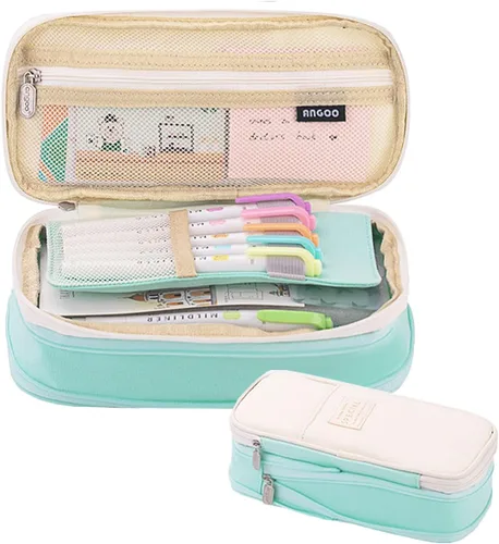 Vista 10 de Estuche para lápices de gran capacidad para oficina, gran almacenamiento, bolsa de alta capacidad, organizador para oficina, caja de viaje