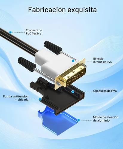 Vista 7 de BlueRigger Cable adaptador DVI a HDMI de 3 pies (alta velocidad, bidireccional, chapado en oro macho a macho, 1080p) - Cable HDMI a DVI