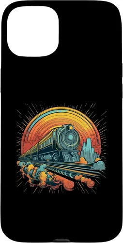 Vista 9 de Funda para iPhone 16 Train Locomotora y modelo de trenes de ferrocarril