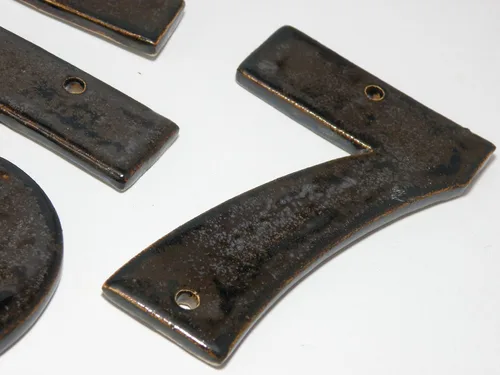 Vista 9 de Stoneware House Numbers, House Tiles, Ceramic house Address Numbers