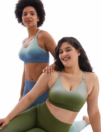 Vista 7 de HOFISH Sujetadores de lactancia de soporte para lactancia materna de impacto medio para maternidad y lactancia, brasier deportivo sin costuras