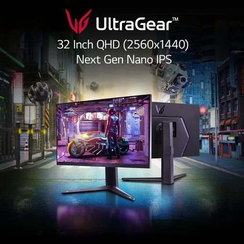 Vista 2 de LG Ultragear FHD - Monitor para juegos de 32 pulgadas 32GN50R, VA 5ms (GtG) con compatibilidad HDR 10, NVIDIA G-SYNC y AMD FreeSync Premium, 165Hz