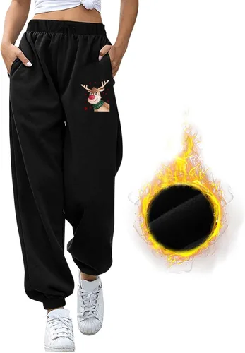 Vista 2 de DUOWEI Conjunto de pantalones casuales de talla grande para mujer, pantalones casuales con estampado degradado, pantalones deportivos casuales