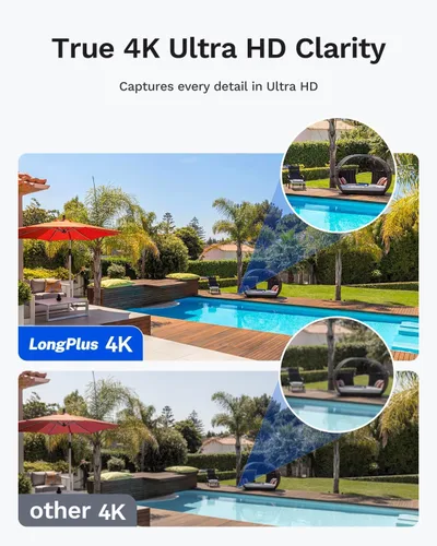 Vista 3 de LongPlus Cámara inalámbrica de seguridad al aire libre de doble lente 2K
