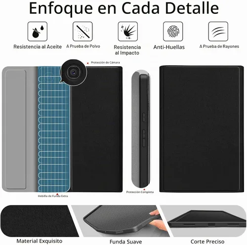 Vista 5 de JUQITECH - Funda con teclado inalámbrico retroiluminado para Samsung Galaxy Tab A8 de 10,5 pulgadas