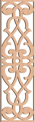 Vista 167 de 9 3/8"W x 24 3/8"H x 1/4"T Bellaire Decorativos Paneles de pared de madera calado, abedul
