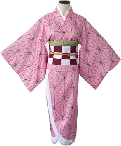 Vista 4 de Disfraz de kimono de anime para mujer, trajes de Halloween