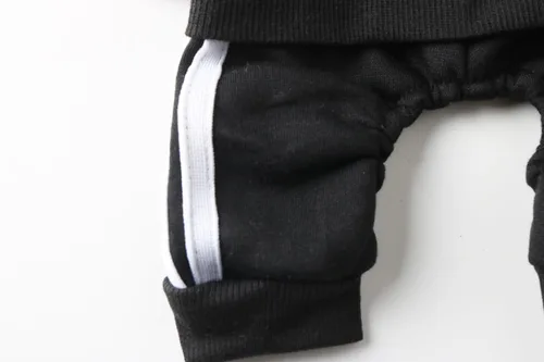 Vista 4 de MeowWow Sudadera con capucha para cachorros pequeños, suéter de 4 patas, mono de forro polar, sudadera con capucha para mascotas, ropa de invierno
