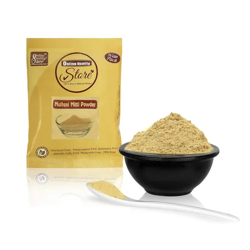 Vista 2 de Online Quality Store Combo de polvo de carbón activado de 1.76 oz con polvo de cáscara de naranja, 1.76 oz y polvo multani Mitti de 1.76 oz