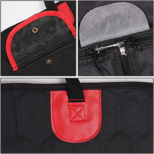 Vista 8 de DNA Motoring Funda de asiento de coche para perro, funda para asiento trasero para mascotas, 100% impermeable, a prueba de arañazos, antideslizante
