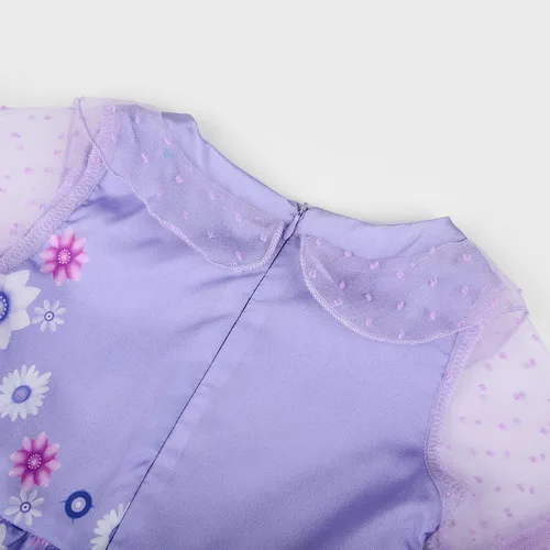 Vista 4 de Uhdear Disfraz de princesa de Mirabel Isabella de Encanto para niñas, vestido de princesa con manga de tul para Halloween