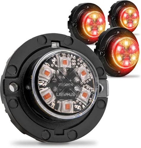 Vista 29 de Lamphus SnakeEye III - Luz estroboscópica de posición oculta [SAE Clase 1] [IP67 Impermeable] [72 Modos de flash] [Función TBT] Luces de advertencia