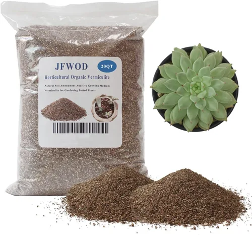 Vista 10 de Vermiculita orgánica de 2 cuartos de galón, vermiculita hortícola para plantas, aditivo de suelo para plantas en maceta, vermiculita gruesa