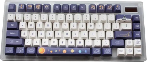 Vista 9 de Teclas - Tema de astronauta, altura de cereza, 142 teclas, material PBT, opaco