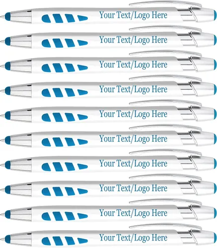 Vista 8 de Bolígrafos personalizados con tu logotipo o texto personalizado, paquete de 200 unidades a granel para negocios, fiestas y eventos, lápiz capacitivo