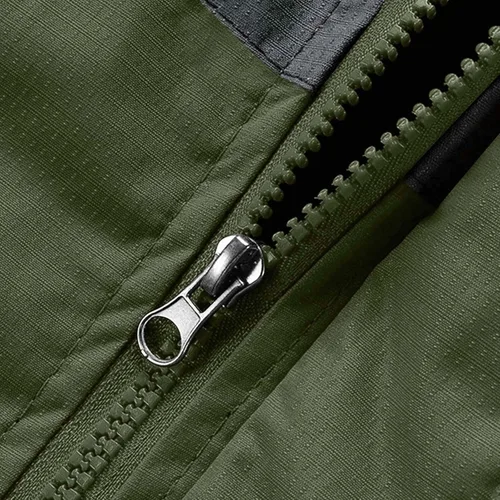 Vista 5 de Chaqueta de esquí impermeable para hombre, abrigo de nieve de forro polar, resistente al viento, con capucha, rompevientos, montaña, ropa