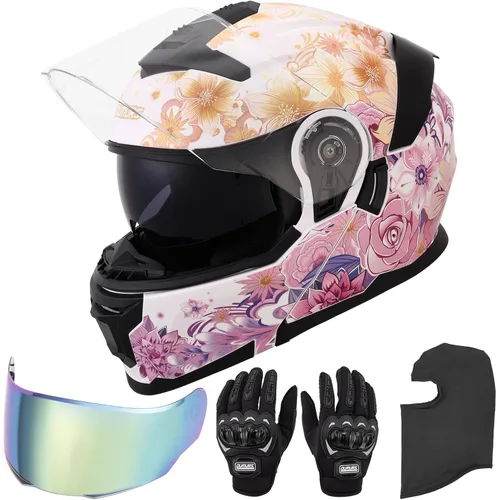 Vista 9 de OUMURS Cascos Modulares de Motocicleta de Cara Completa Abatibles para Motocicleta de Calle Casco de Motocicleta para Adulto Unisex Modelo 912