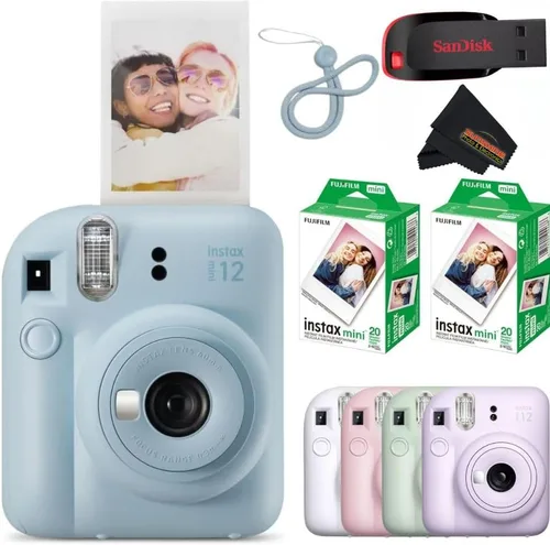 Vista 10 de Fujifilm Cámara instantánea Instax Mini 12 - Blossom Pink con 3 paquetes individuales