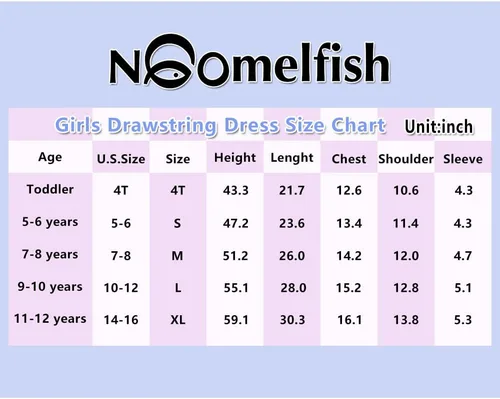 Vista 3 de Noomelfish Vestido de manga corta con volantes para niñas, estilo casual, con cordón, de algodón (4-12 años)