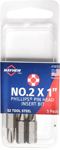 Vista 18 de Mayhew Tools 18747-5 Broca de inserción Phillips, n.º 0 x 1 pulgada, paquete de 5